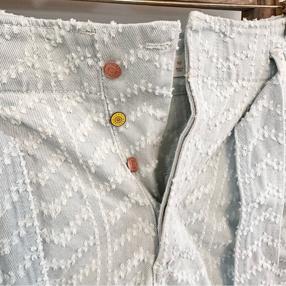 Happy Nature Kate Hudson High Waist Texture Chevron Button Fly Short NWT… - Picture 2 of 11
